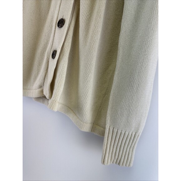 Banana Republic Luxury Cashmere Blend Sweater Cardigan Button Collar Women Med - Picture 4 of 12